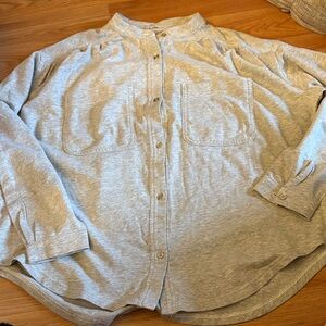 Aerie Light Gray Collared Shirt